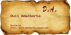 Dull Adalberta névjegykártya